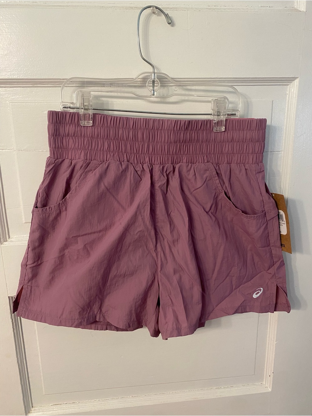 ASICS Women's Dusty Mauve Elastic-Waist Athletic Shorts
